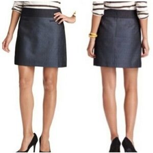 LOFT Jacquard Metallic Shift Skirt